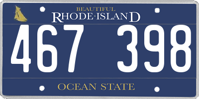 RI license plate 467398