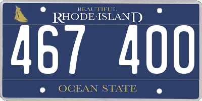 RI license plate 467400