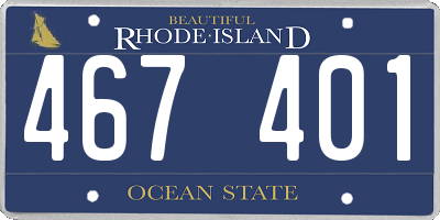 RI license plate 467401