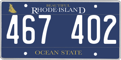 RI license plate 467402
