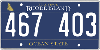 RI license plate 467403