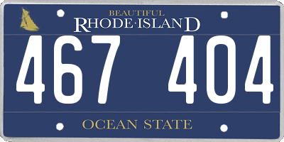 RI license plate 467404