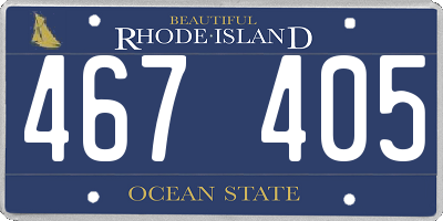RI license plate 467405