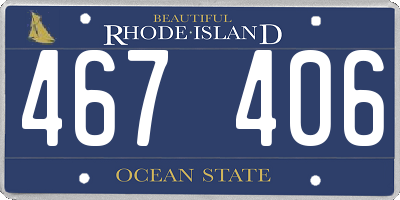 RI license plate 467406