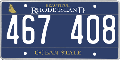RI license plate 467408