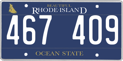 RI license plate 467409
