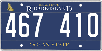 RI license plate 467410