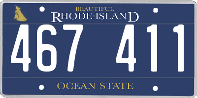 RI license plate 467411