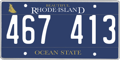RI license plate 467413