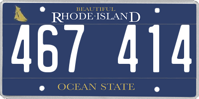 RI license plate 467414