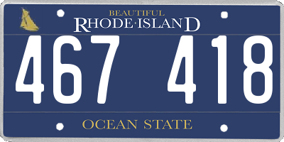 RI license plate 467418