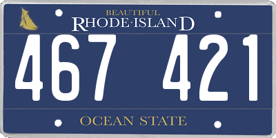 RI license plate 467421