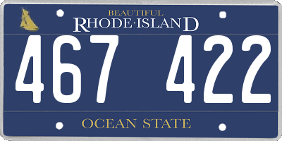 RI license plate 467422