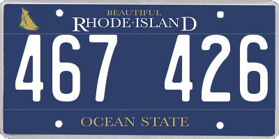 RI license plate 467426
