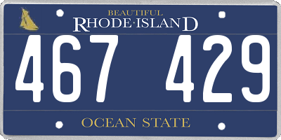 RI license plate 467429