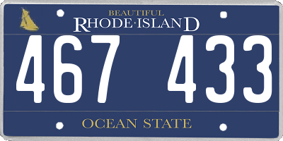 RI license plate 467433
