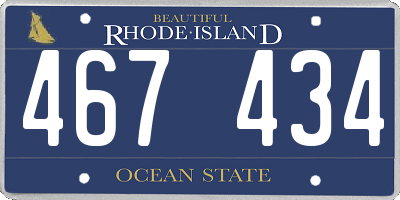 RI license plate 467434