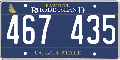RI license plate 467435