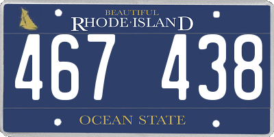RI license plate 467438