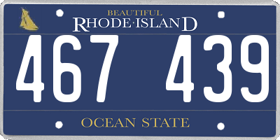 RI license plate 467439