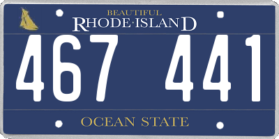 RI license plate 467441