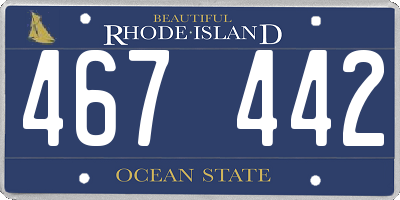 RI license plate 467442