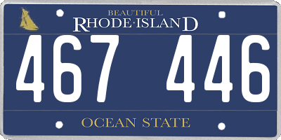 RI license plate 467446
