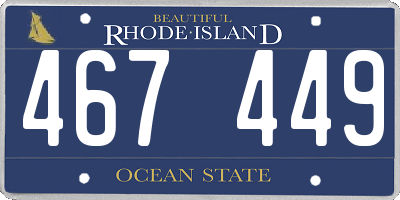 RI license plate 467449