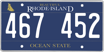 RI license plate 467452