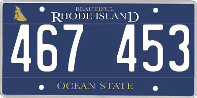 RI license plate 467453
