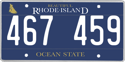 RI license plate 467459