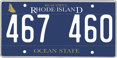 RI license plate 467460