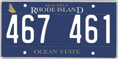 RI license plate 467461