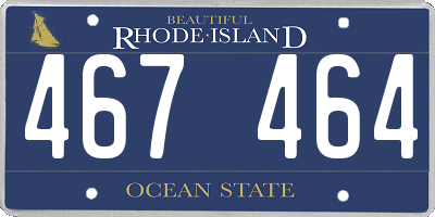 RI license plate 467464