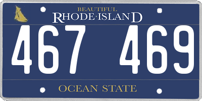 RI license plate 467469