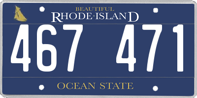 RI license plate 467471