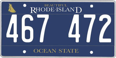 RI license plate 467472
