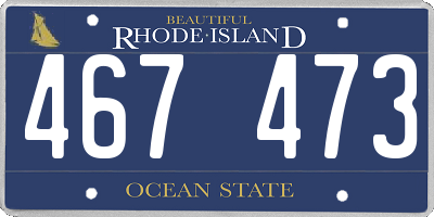RI license plate 467473