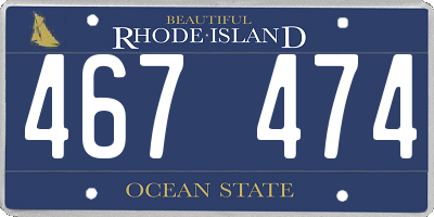 RI license plate 467474