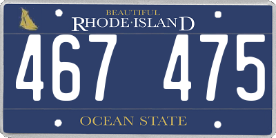 RI license plate 467475