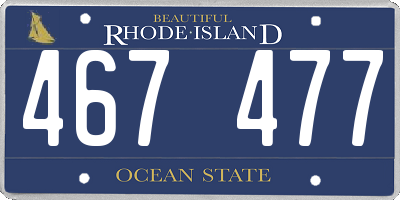 RI license plate 467477