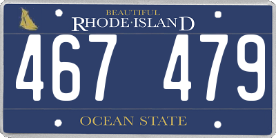 RI license plate 467479