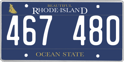 RI license plate 467480