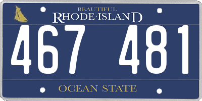 RI license plate 467481