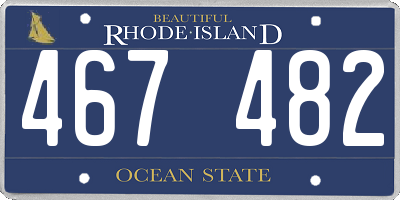 RI license plate 467482