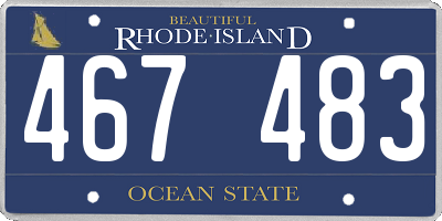 RI license plate 467483
