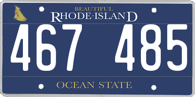 RI license plate 467485