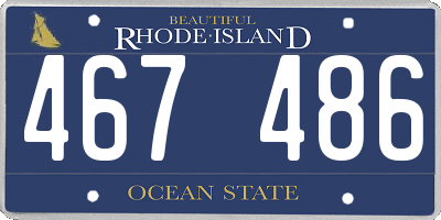RI license plate 467486