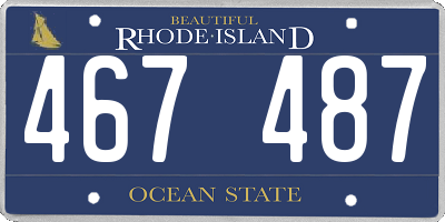 RI license plate 467487