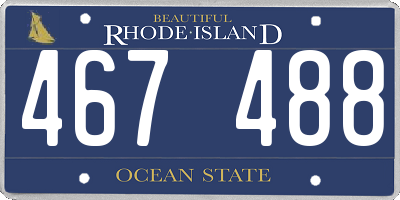 RI license plate 467488